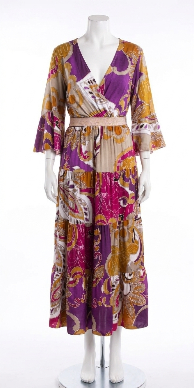 NEW GIGI MODA brio maxi dress in purple